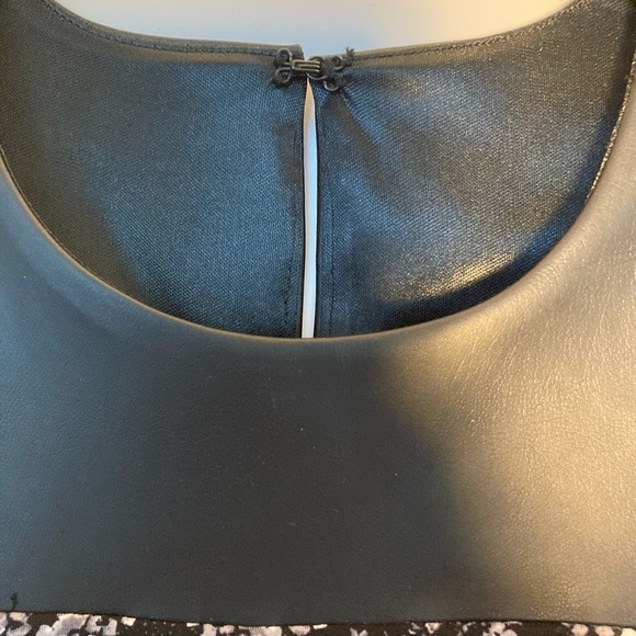 BCBG dress with faux leather top & high-low layer - Picture 3 of 8